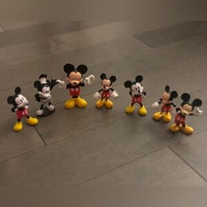 Mickey Mouse Figurine Set - Red, Black, Yellow